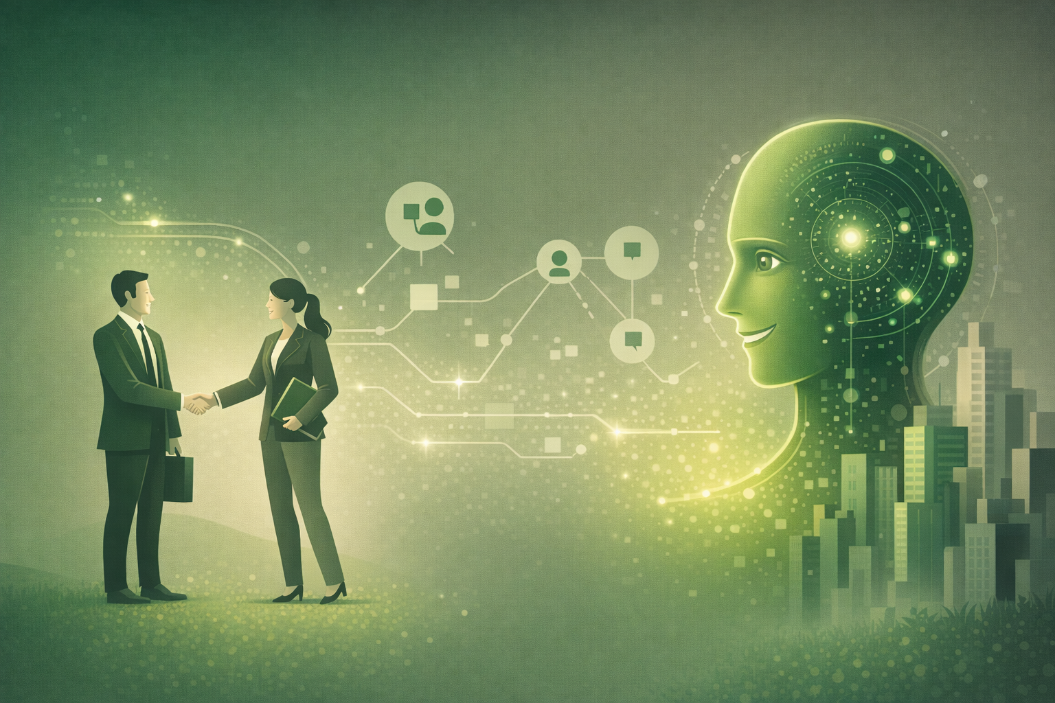 People Making an AI Powered Deal